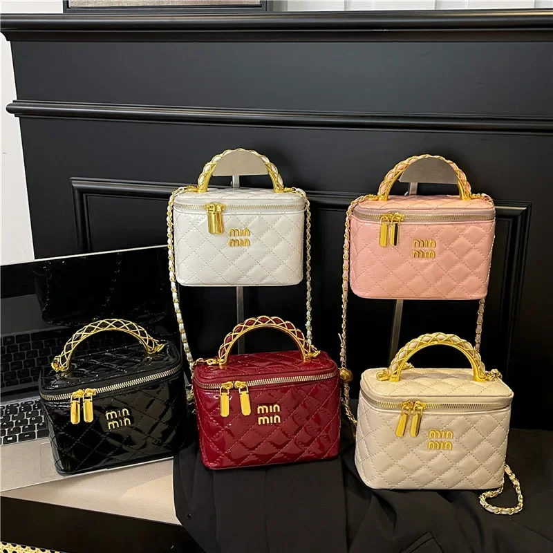 

Rhombus Chain Messenger Bag Women's 2025 New Fashion Versatile Personality Luxury Design Premium Shoulder Box Bag