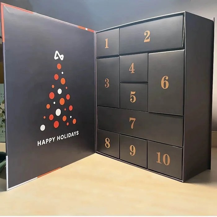 Custom Luxury Christmas Gift Advent Calendar Box Mystery Jewelry Cosmetics Blind Boxes