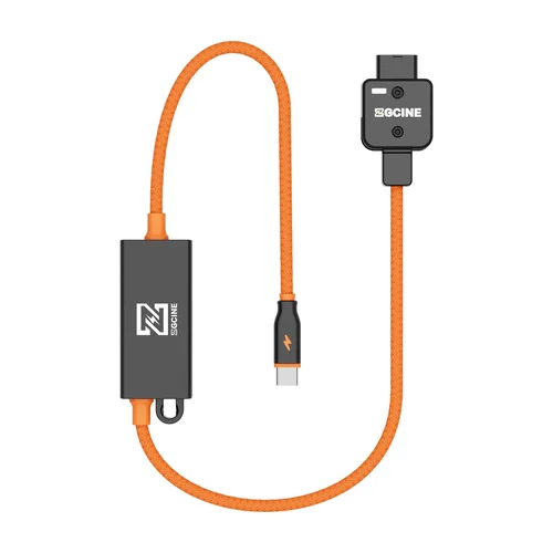 Cable ZGCINE de 20 pulgadas DT-PD D-Tap a USB-C PD, cargador de montaje en V de 2 vías, Cable de alimentación para batería con montura en V, cámaras sin espejo y teléfonos
