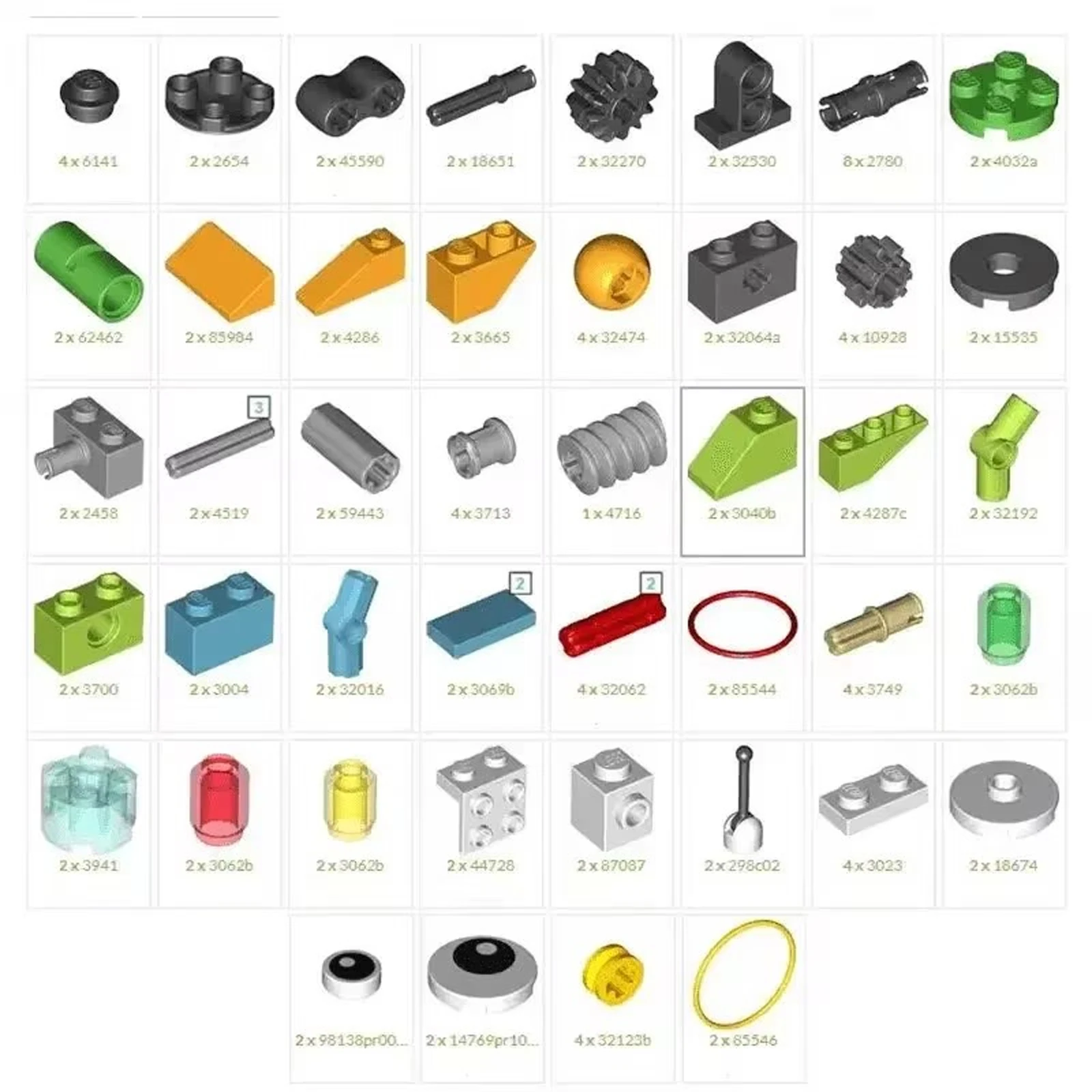 109PCS Building Blocks Parts Supplementary Package Is Suitable for Programming Robot 45300 Electronic Toys Replace Accessories