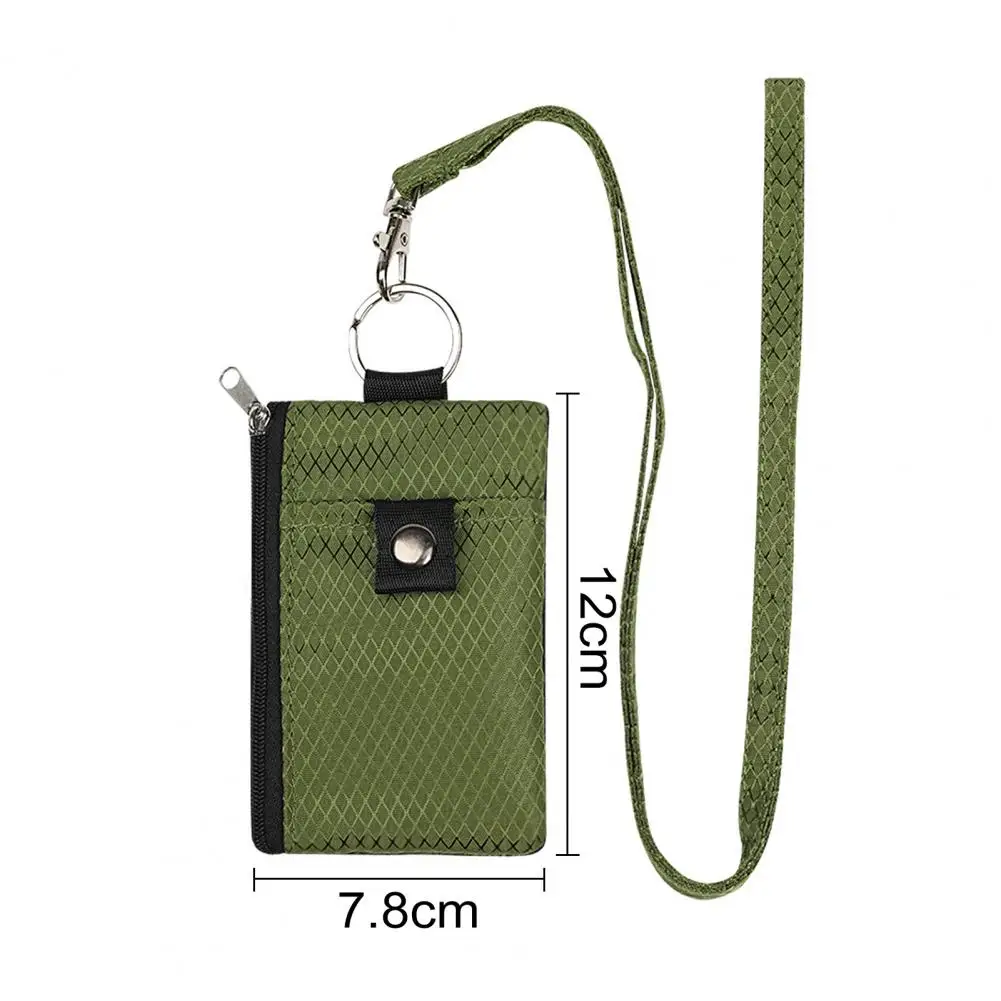 ที่ใส่บัตรแบบคล้องคอสำหรับนักเรียนที่ต้องพร้อมสายคล้องบัตรประชาชนแบบใสช่องใส่บัตรแบบ dompet koin กันน้ำ