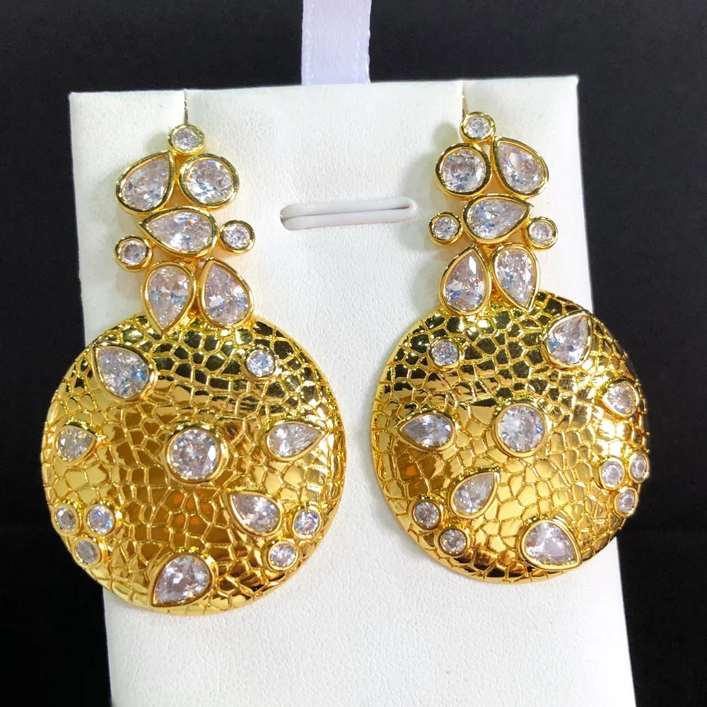 

Soramoore New Luxury Shiny Original Earrings for Women Girl Daily Party Summer Bridal Wedding Trendy Accessories High Quality