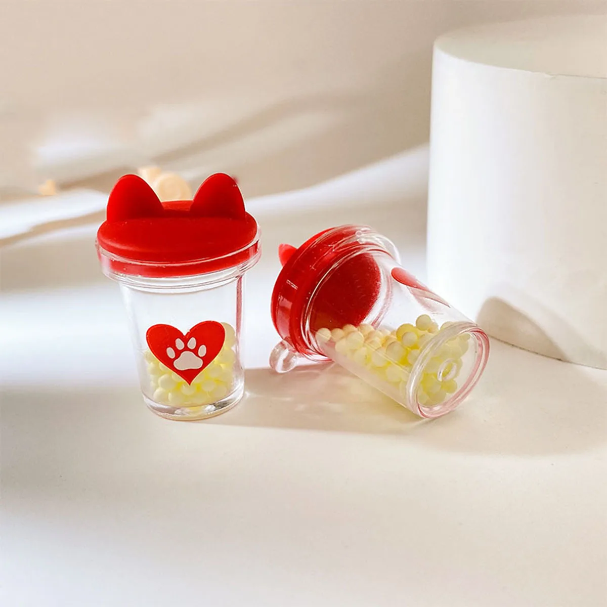 For Labubu Dolls Accessories Cute Miniature Dollhouse Mini Kettle DIY Cartoon Dress Up  Accessories