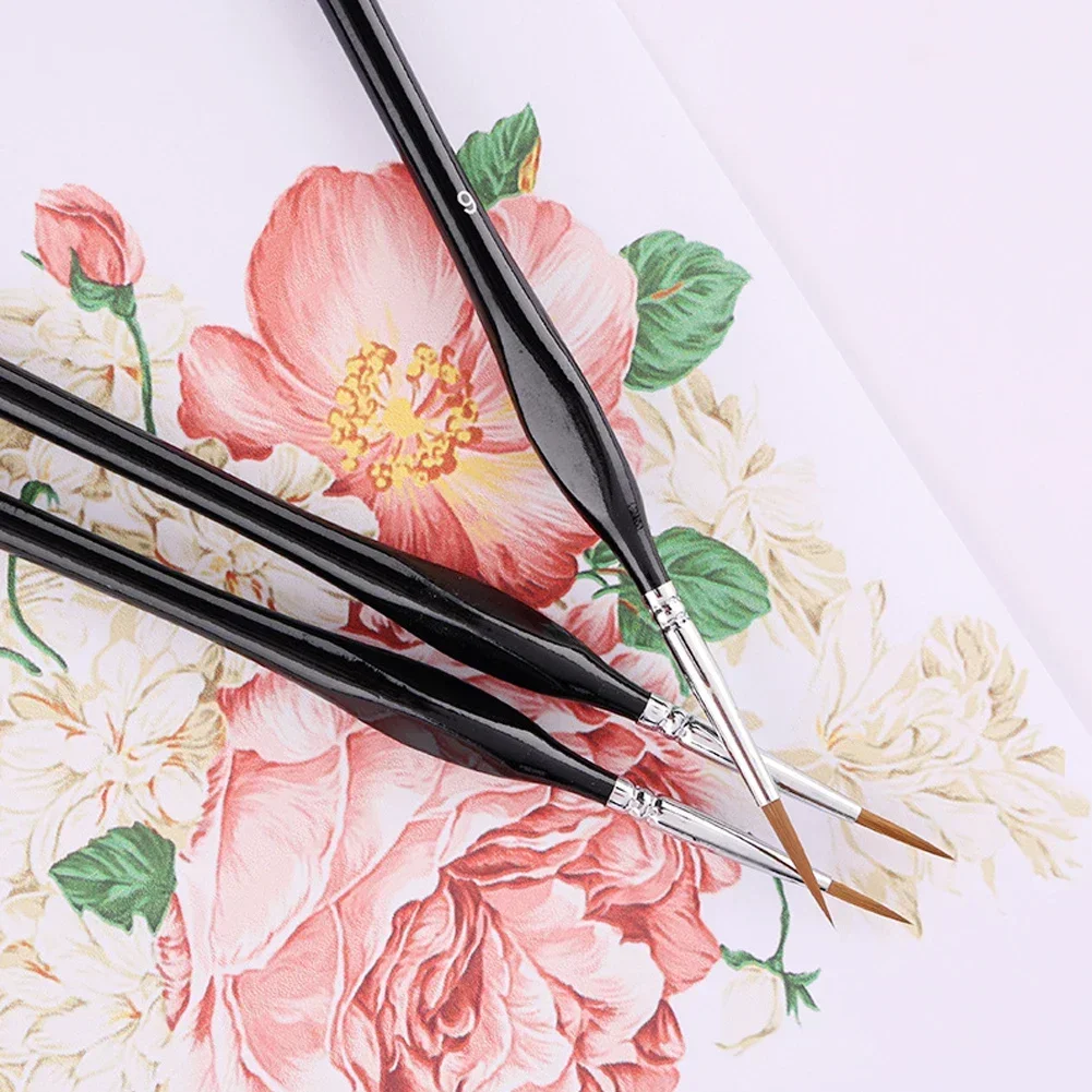 مجموعة فرش طلاء الشعر الاحترافية مكونة من 6/7 قطع - فرش فنية مصغرة لرسم فرشاة الرسم الزيتي الغواش لوازم فنية