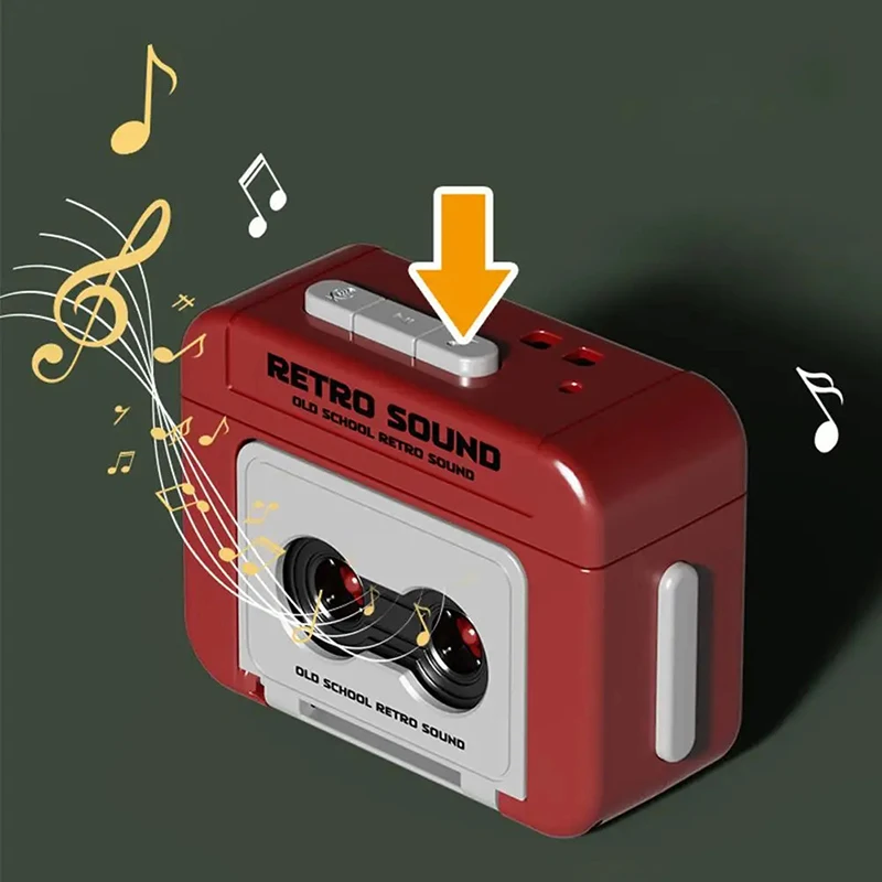 Retro Tape Recorder Keychain, Music Box Pendant