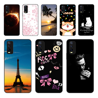 For Vivo Y20 Case Silicone Soft Wolf Space Phone Cases for Vivo Y20i Y20S Y11S Case Black TPU Bumper For Vivo Y 20 V2029 Cover