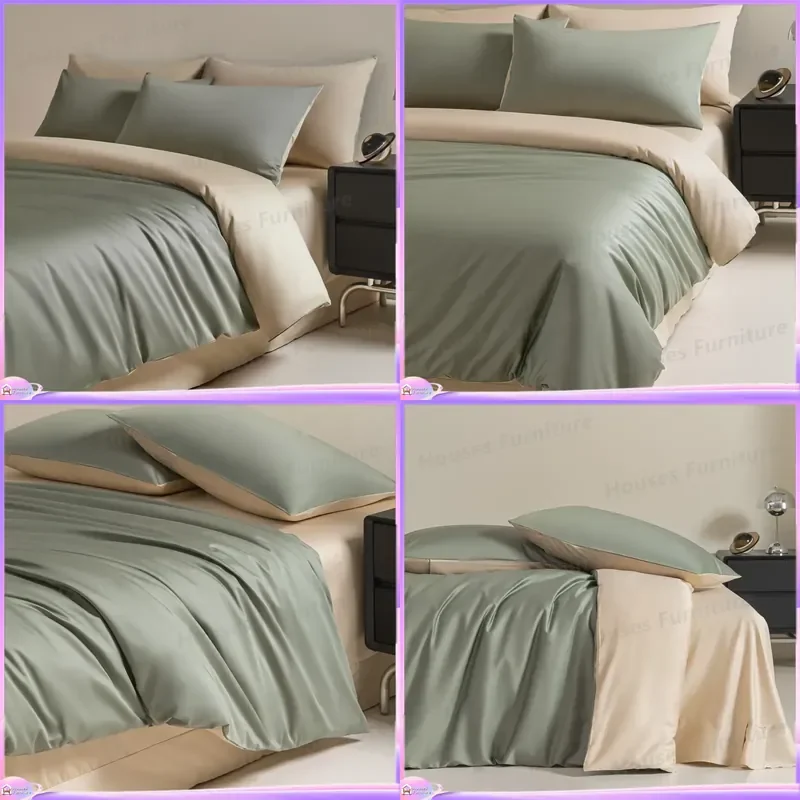 60 Xinjiang long-staple cotton cotton four-piece set 100 pure cotton quilt cover bed sheet high-grade mattress Nantong Home