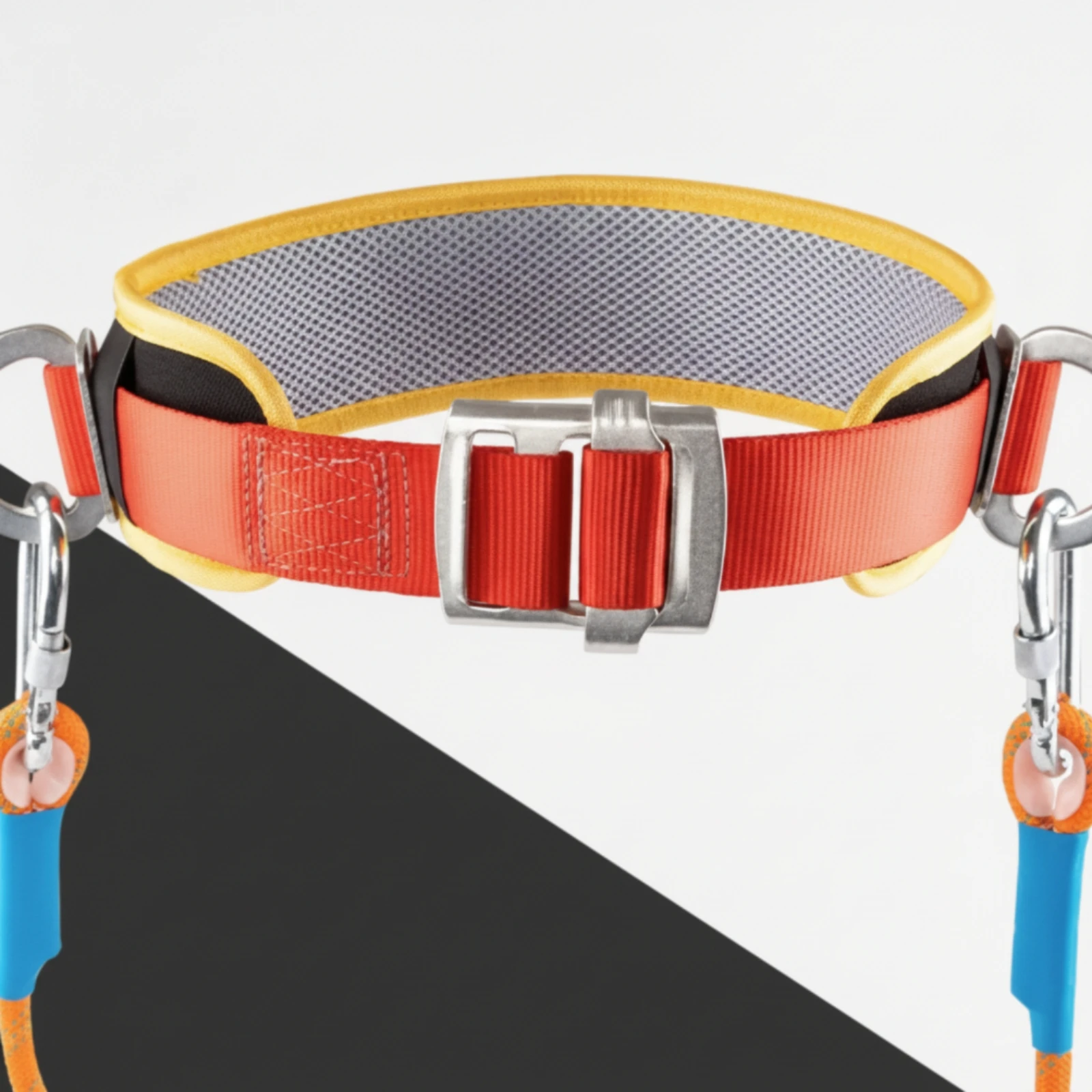 Waist Safety Belt with Side Rings Comfortable Adjustable Safety Harness with Padded Waist Heavy-Duty Industrial