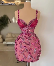 Full Handmade Beaded Prom Dresses Mermaid Spaghetti Sexy Cocktail Dresses Homecoming Dresses For Teens Vestidos De Cóctel 2024