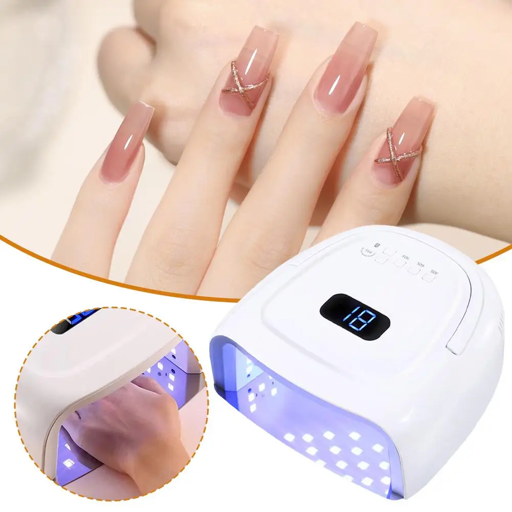 60W oplaadbare UV LED-nagellamp, snellere draadloze nageldroger Gel Polish Light Professionele uithardingslamp voor vingernagel Toen S8Y9