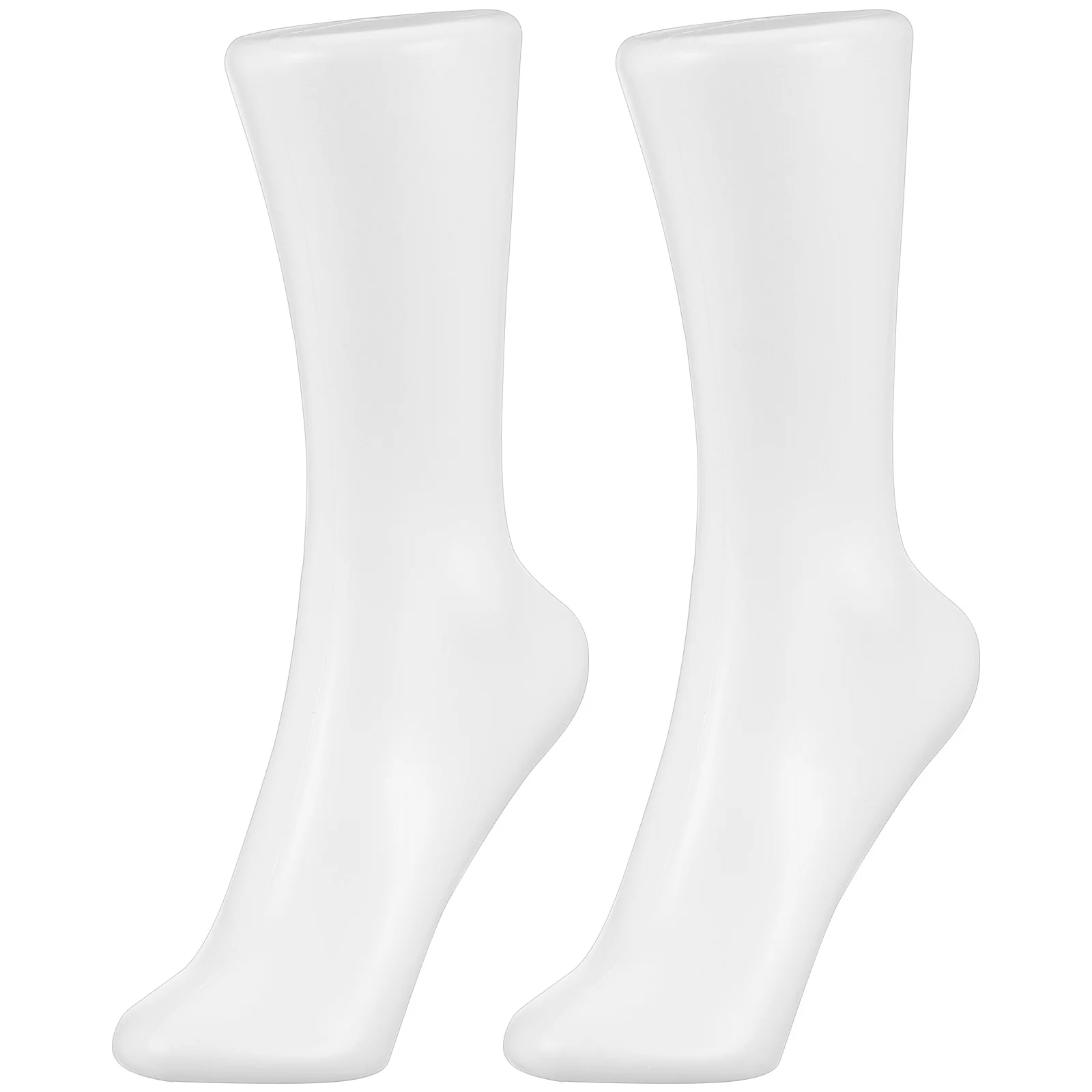 

2 Pcs Women's Socks Model Fake Foot Display Holder Plastic Dress Female Shoes Filler for Stand Anklet