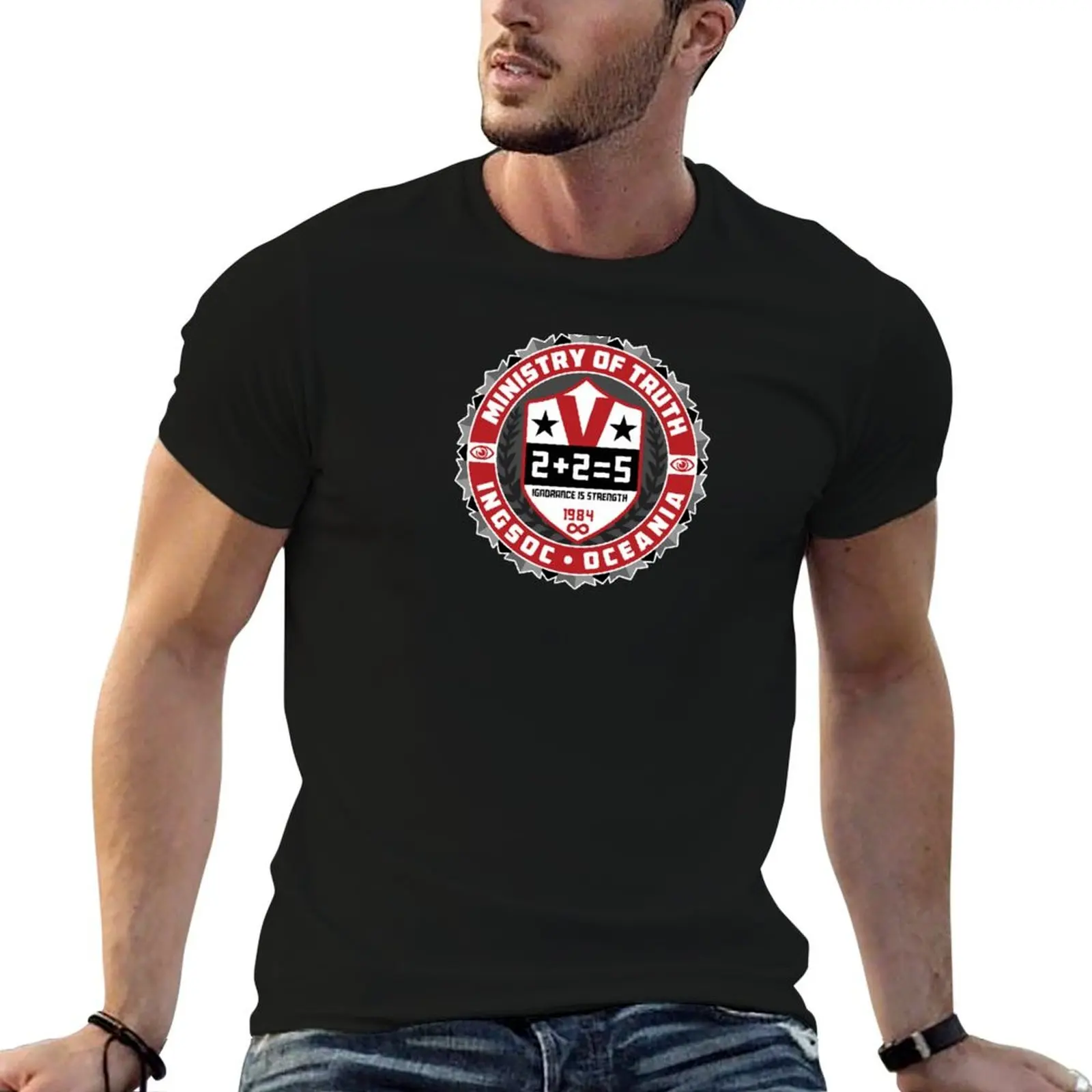 T-shirt George Orwell 1984 Dystopia Ministry of Truth, t-shirt en coton pour homme, t-shirts pour homme, t-shirt drôle en coton