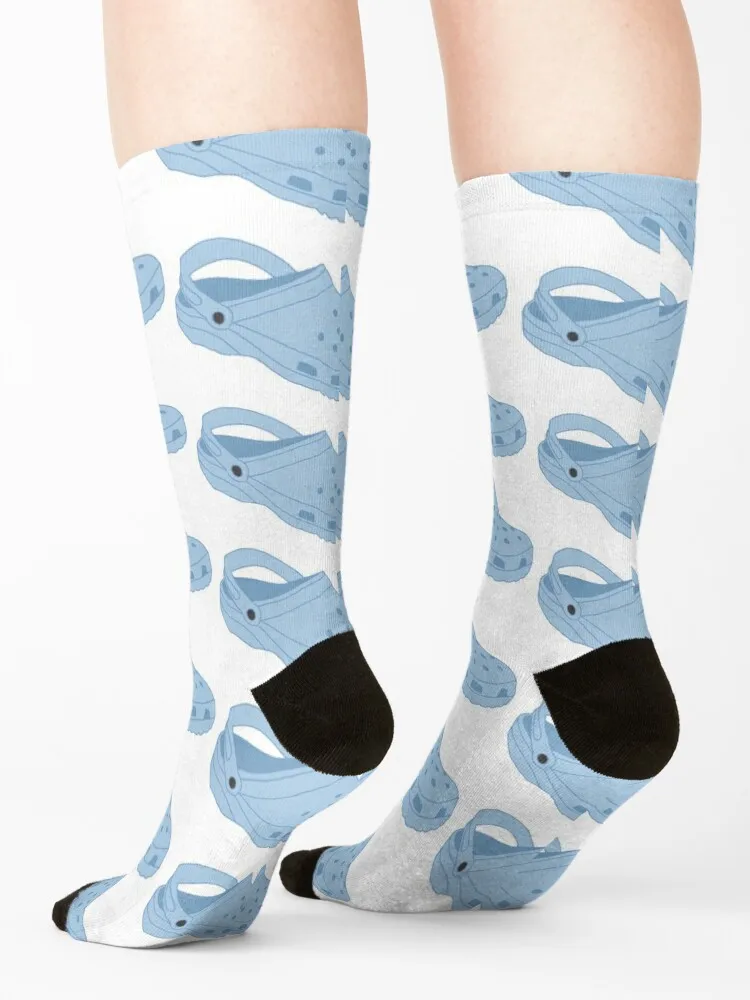 Pastel Blue Croc Socks aesthetic football winter gifts valentine gift ideas Man Socks Women's