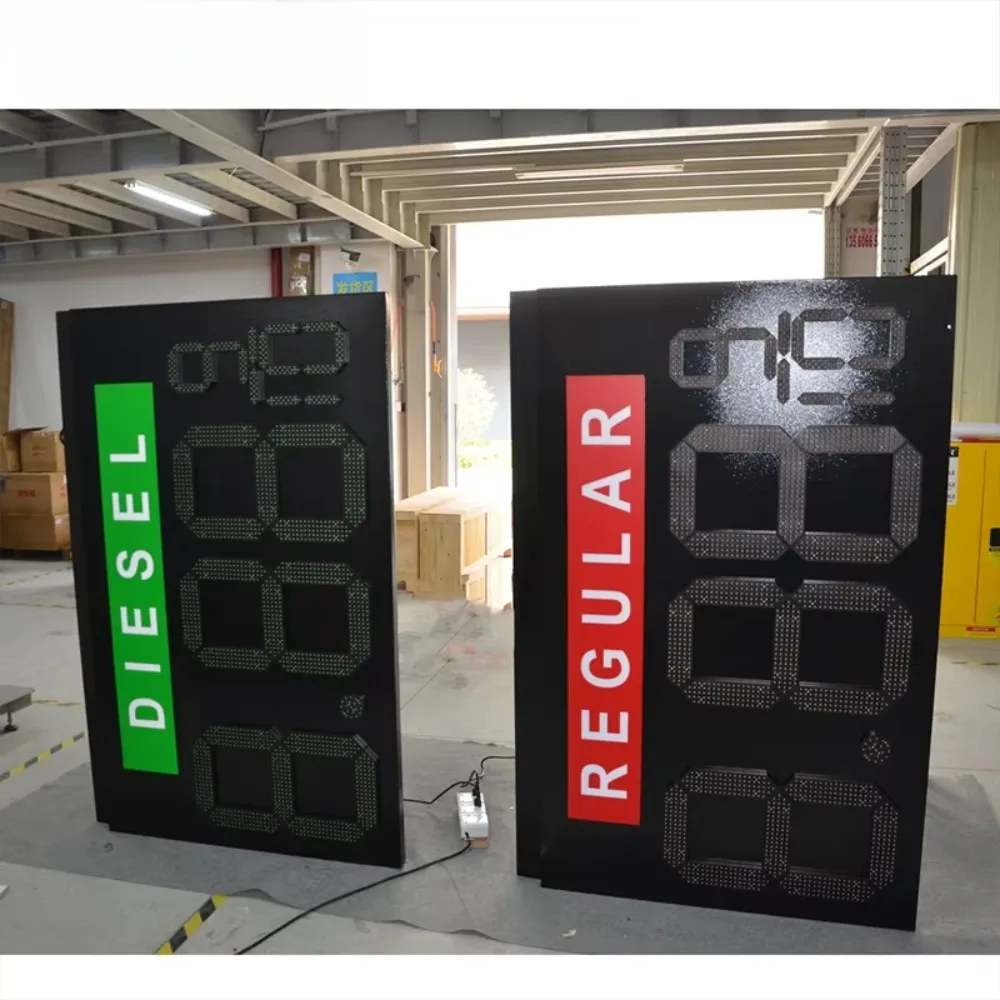 Outdoor waterproof electronic digital advertising LED display screen, suitable for gas stations