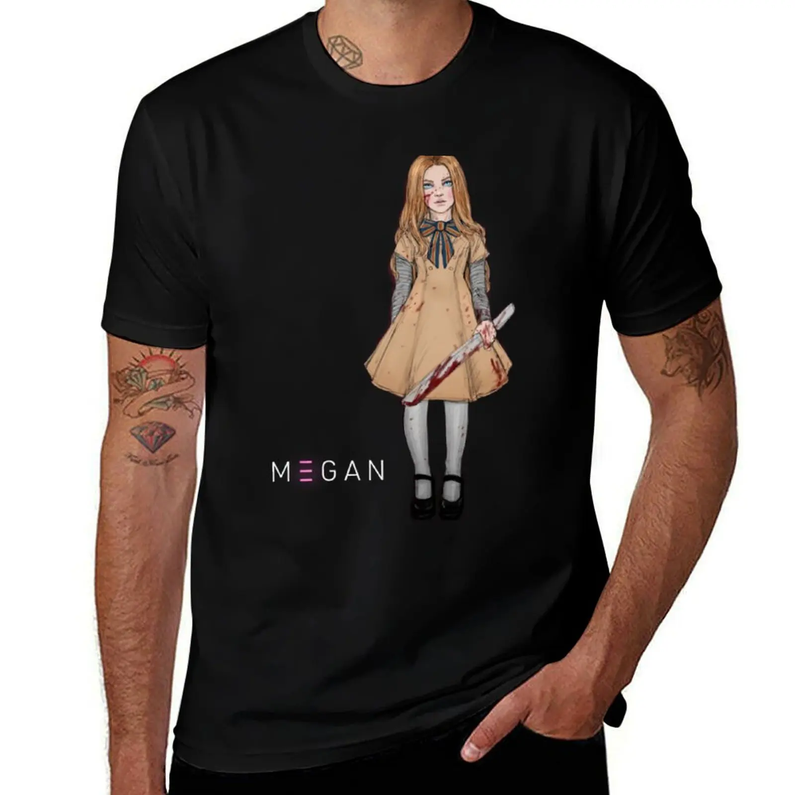 M3gan تي شيرت رجل تي شيرت مصمم تي شيرت شخصية تي شيرت