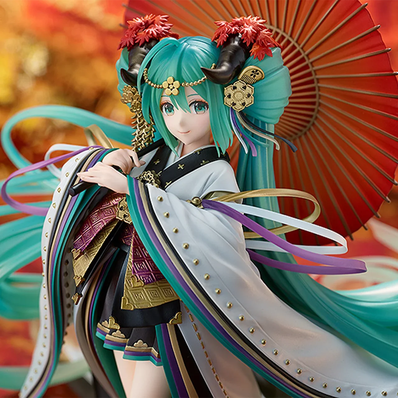 Hatsune Miku Anime Figure  Land of Eternal Hatsune Miku Umbrella holding kimono Beautiful Girl GK Hanging picture