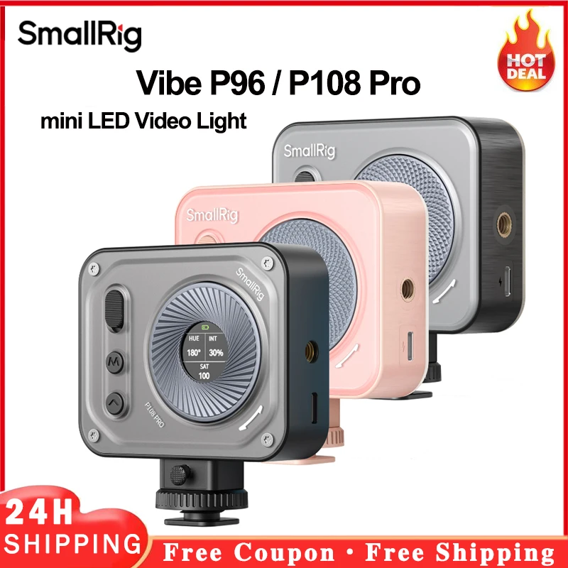 

SmallRig Vibe P96 / P108 Pro mini светодиодный Video светильник 2500K-6500K фотография заполняет фотографию светильник для создания видеоконтента 4660 4786 4661