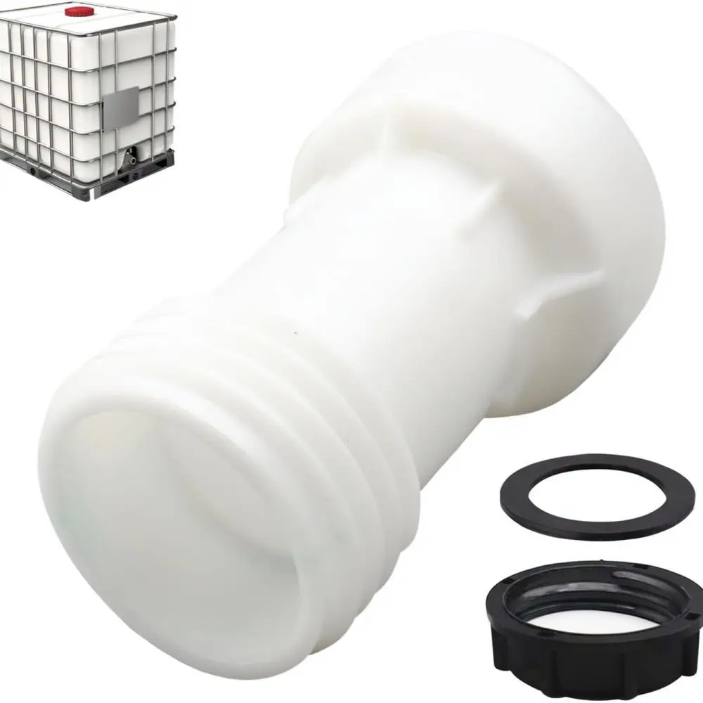 IBC Tote Extension Pipe Connector S60x6 Thread Adapter For Tank Valve Fitting Plastic Fluid Handling Irrigation Part
