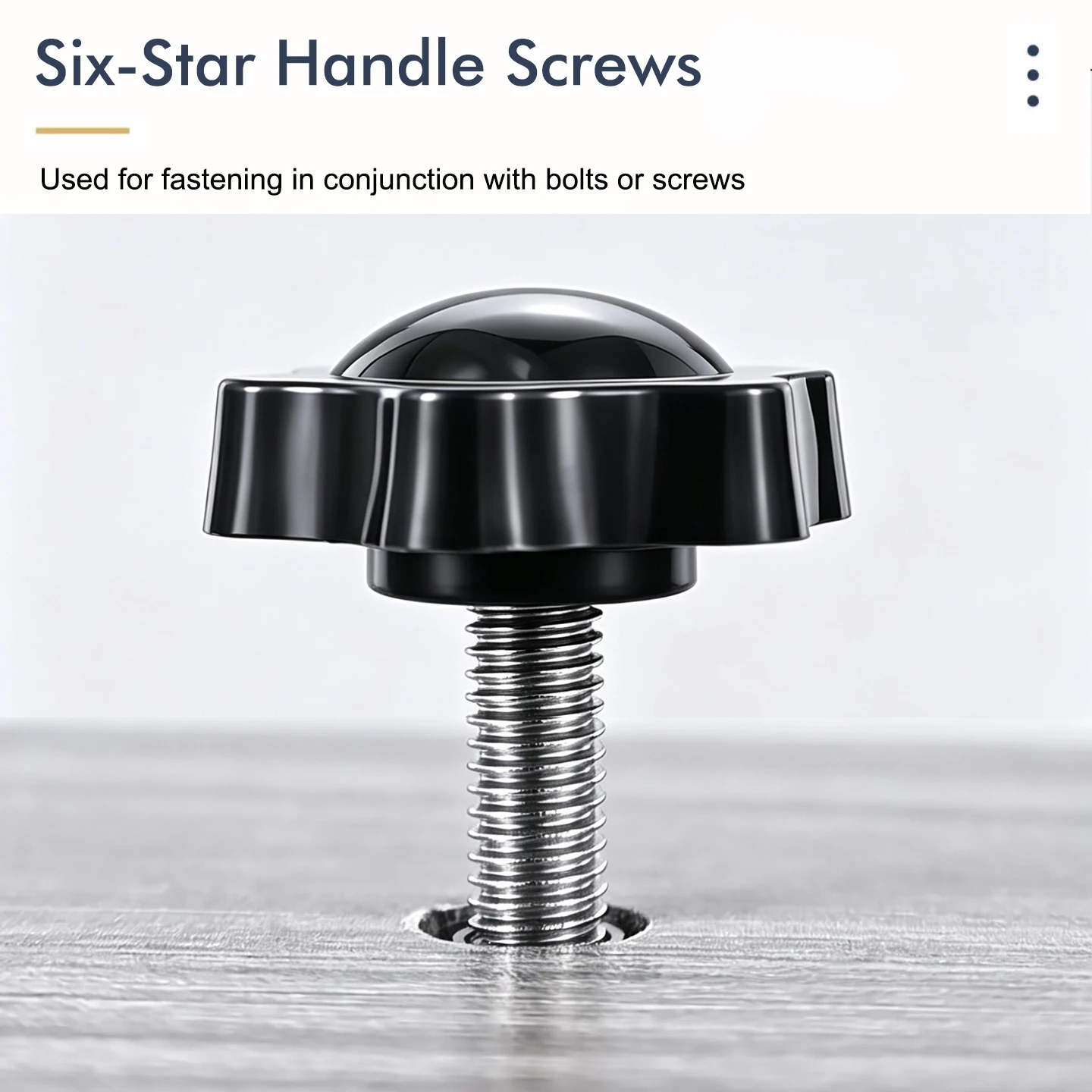 M4 M5 Hexagonal Star Through Hole Hand Tighten Nuts Screw Handle Thread Mechanical Thumb Nuts Clamping Knob Manual Nuts