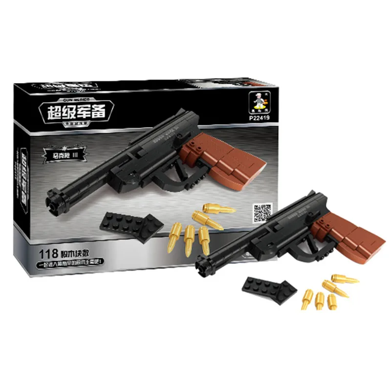 Technique Guns Kit Revolving Pistol Sets SWAT Military WW2 Weapons Model Building Blocks Boy Toys Desert Eagle Army Mark Handgun