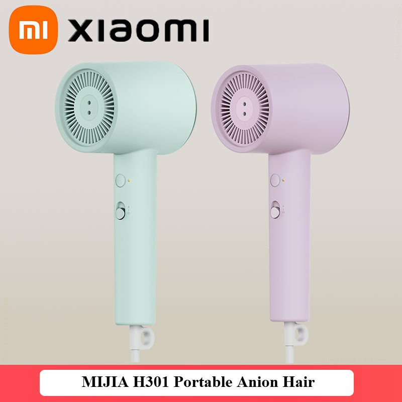 XIAOMI MIJIA H301 Portable Anion Hair Dryers Quick Dry Negative Ion Hair Professional 25m/s Wind Speed 1800W Electric Hair Dryer