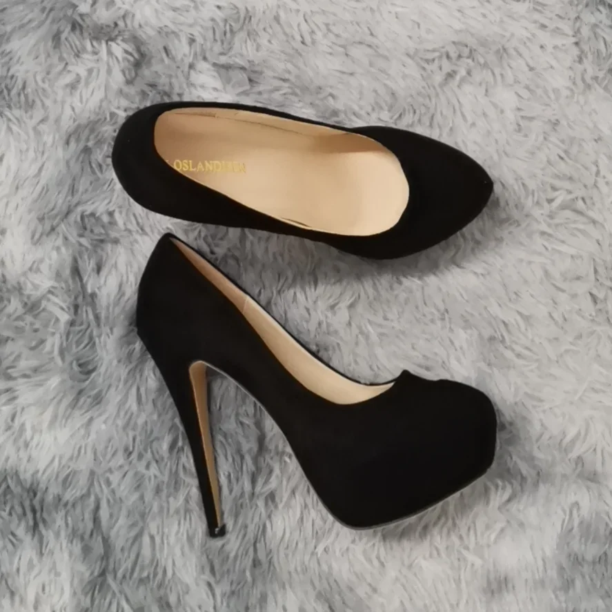 Escarpins à talons aiguilles pour femmes, talons super hauts, orteils ronds, plateforme, talons fins, boîte de nuit, robe de soirée, chaussures de