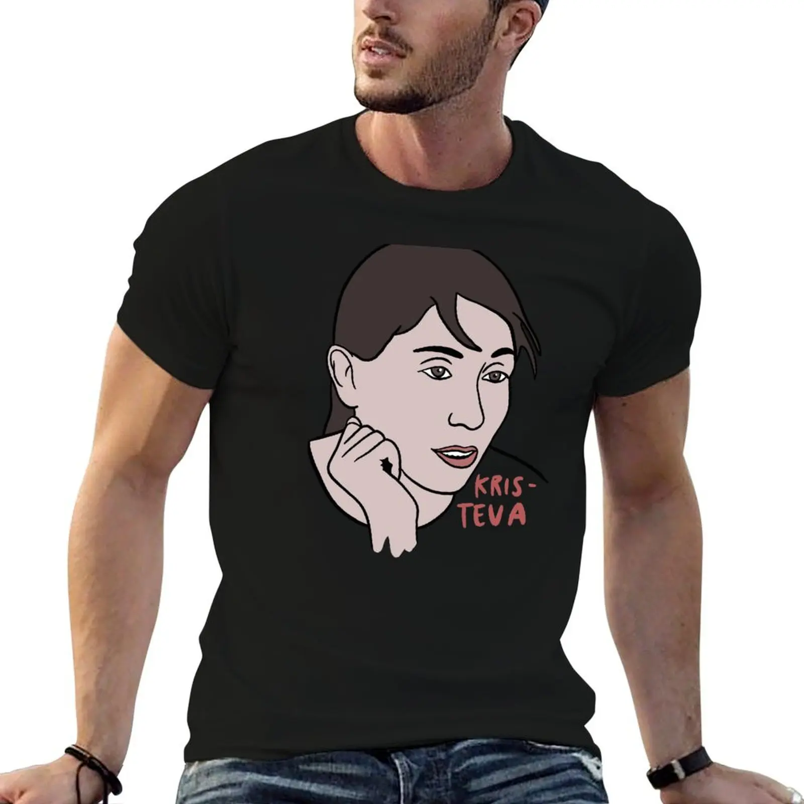 

Julia Kristeva Minimal Portrait - Philosophy T-Shirt Blouse quick drying funny gifts men tshirt