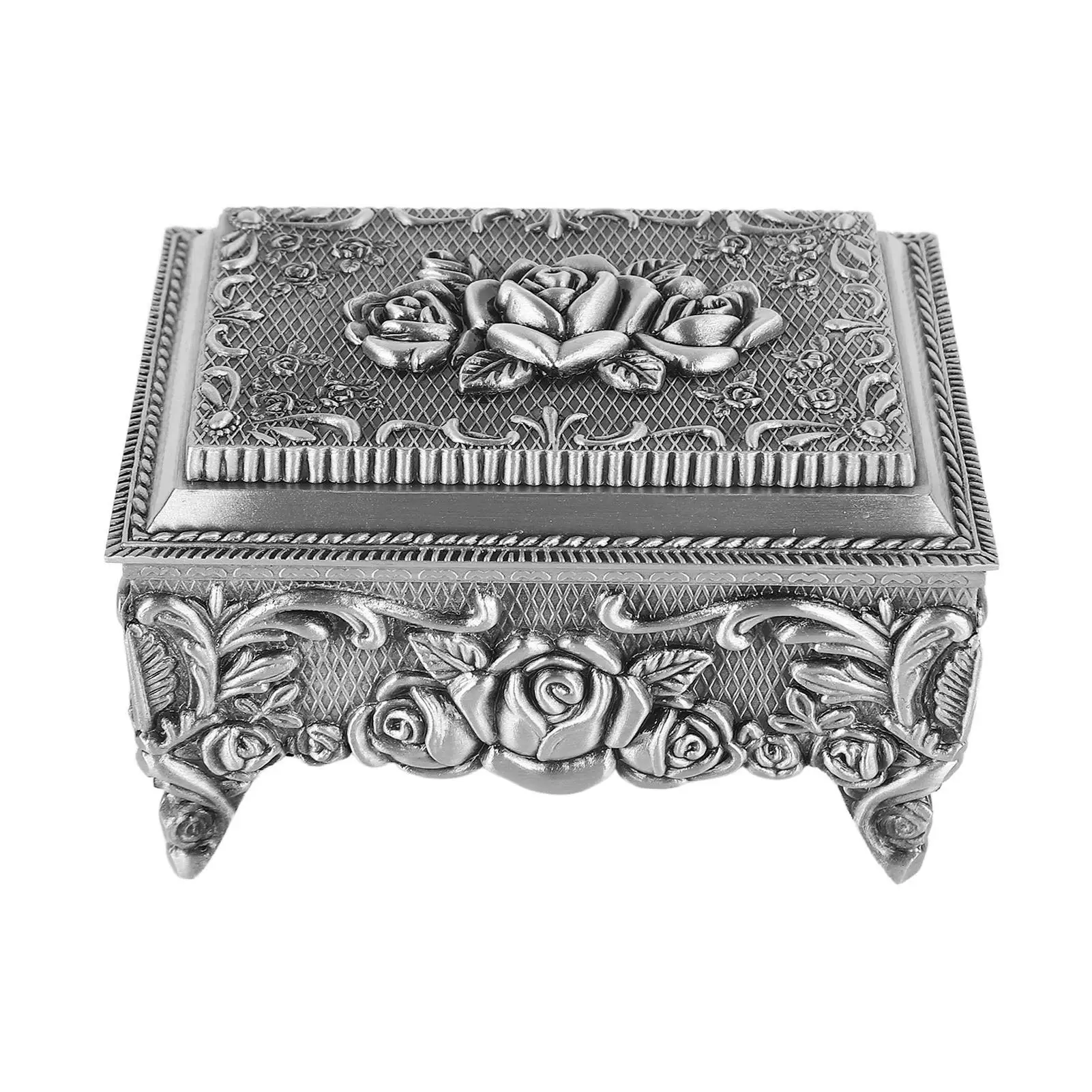 

Vintage Alloy Jewelry Storage Box with Large Capacity for earrings and Rings - Drawer Organizer