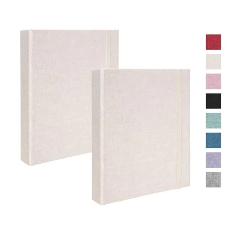 

Mini Photo Album 2-Pack for 2x3" Instax Mini and Polaroid Photos Each Linen Album Holds 208 Photos