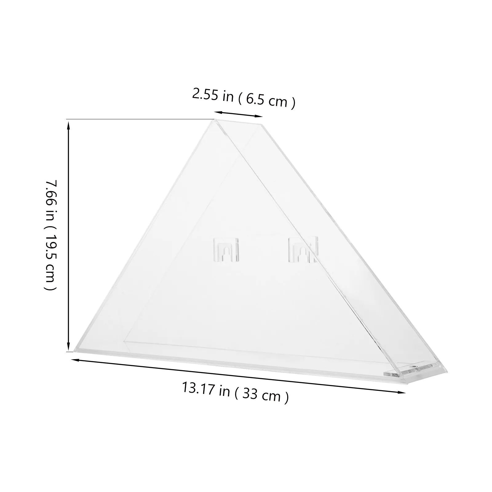 Clear Triangular Flag Holder Acrylic Display Case Protective Cover Wall Mounted Box for Burial Flag Home Display