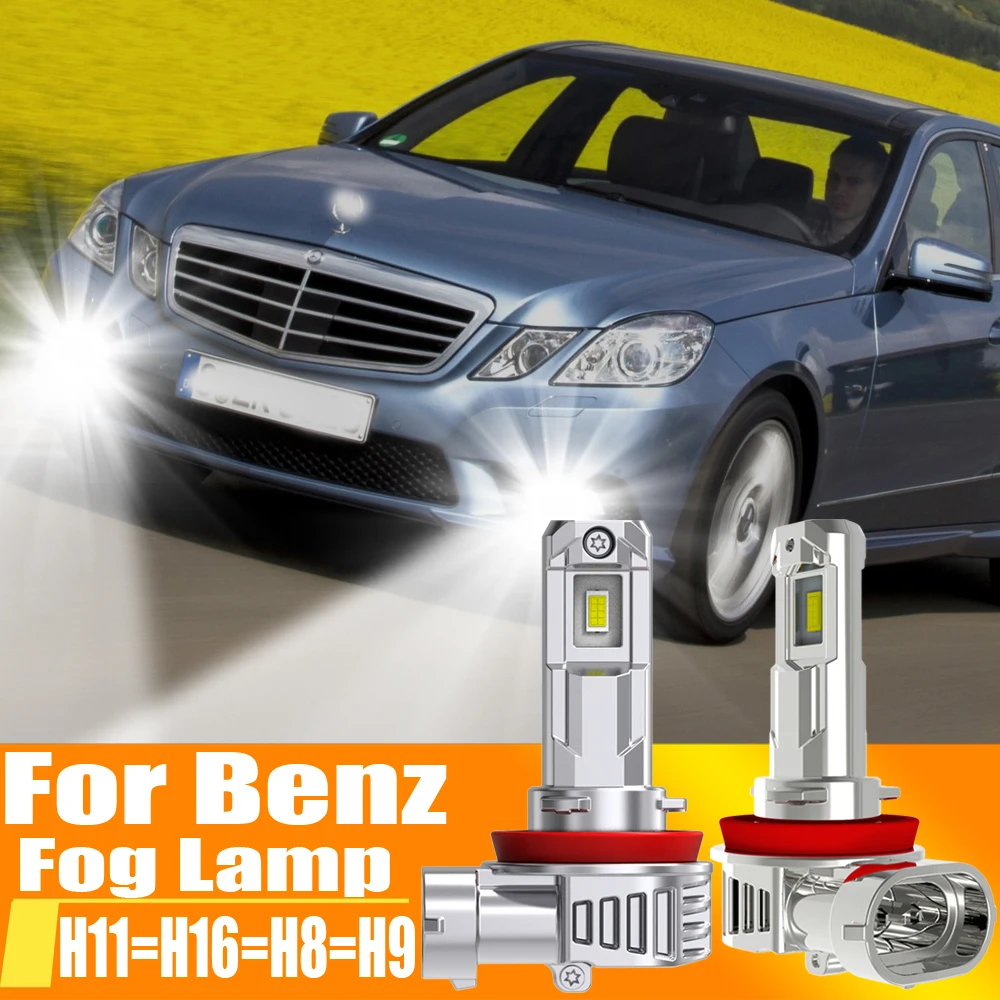 

2pcs H11 H8 Led Fog Lights Canbus H16 H9 Car Headlight Bulb Diode Driving Running Lamp 12v 55w For Benz W212 W221 S212 W447 W164