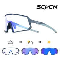 SCVCN Photochromic Cycling Sunglasses Men Women UV400 Outdoors Sport Eyewear Driving Baseball MTB Road Bike Cycling Glasses