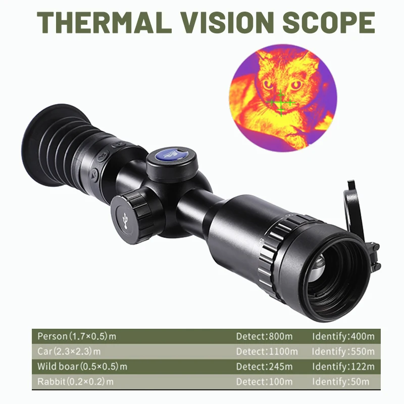 RS2-384 25mm HD Thermal Monocular for Heat Detection Hunting Observation IP67 Hotspot Tracking Crosshair WIFI Thermal Imaging