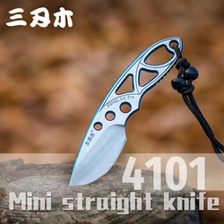 SANRENMU 4101 Pocket Knife 12c27 Outdoors Portable Mini Pocket Camping Edc Rescue Survival Tool Self-defense Straight Knife