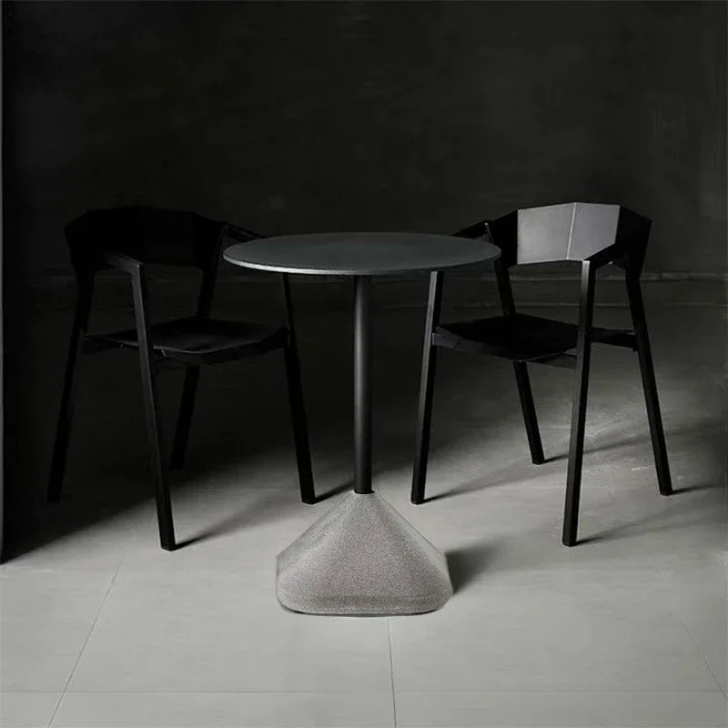 Modern minimalist kafe çimento masa, kare masa, dış mekan masası