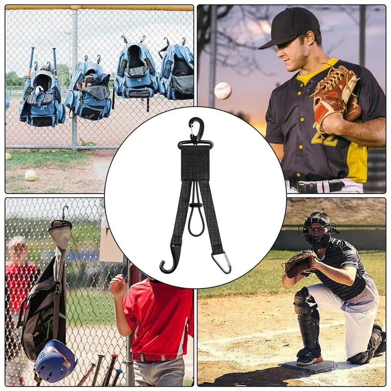 Baseball portátil Bag Fence Hook, Luvas Práticas Clips, Mitt Hanger, Gancho do saco