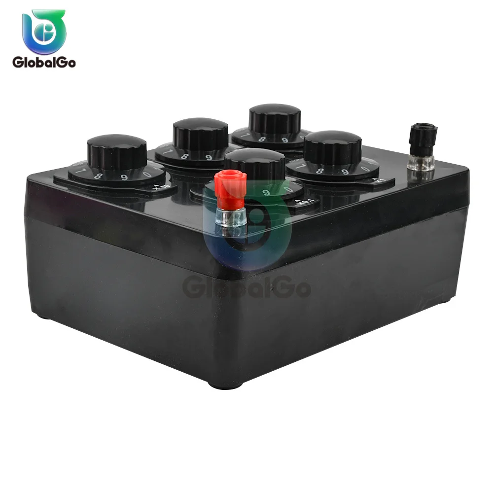 Resistance Box 0-9999.9Ω Adjustable Lab Resistor Substitution Box Precision 1W Variable Knob Switch Decade Boxes