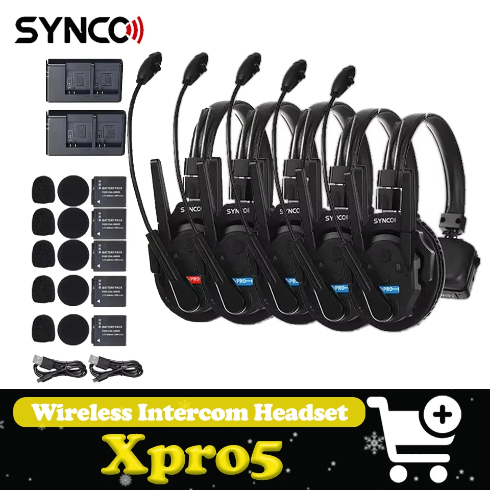 

Беспроводная интерком-система Synco Xtalk Xpro5 для командной работы на 5 пользователей, 2,4 ГГц, дальность действия 500 м
