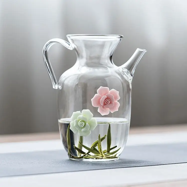 Glass Teapot Imitation Song Pinch Hand Ewer Tea Making Device Green Kettle Teacup Tea Infuser Tea Kettle