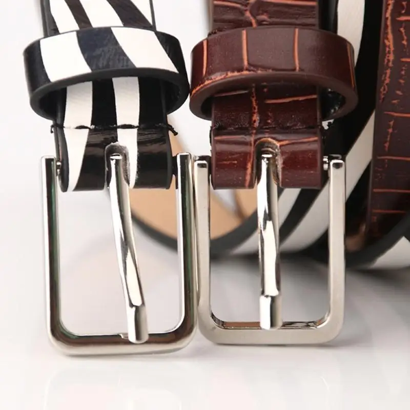 

652F Модный регулируемый поясной ремень с цветной пряжкой в ​​стиле ретро, ​​универсальный пояс