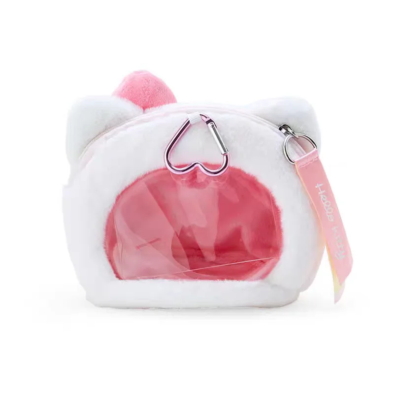 Hellokitty-billetera de juguete de peluche, monedero Kuromi, bolso pequeño, mis monedas Meldoy/bolsa de almacenamiento de cambio, llavero, colgante de muñeca Hangyodon