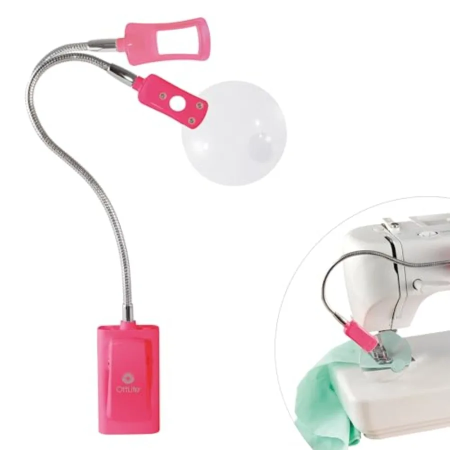 

LED 2 in 1 Sewing Machine Light Clip Lamp Sewing Machine Lamp Lighted 3X Optical Grade Magnifier 5X Spot Viewer Great for Home
