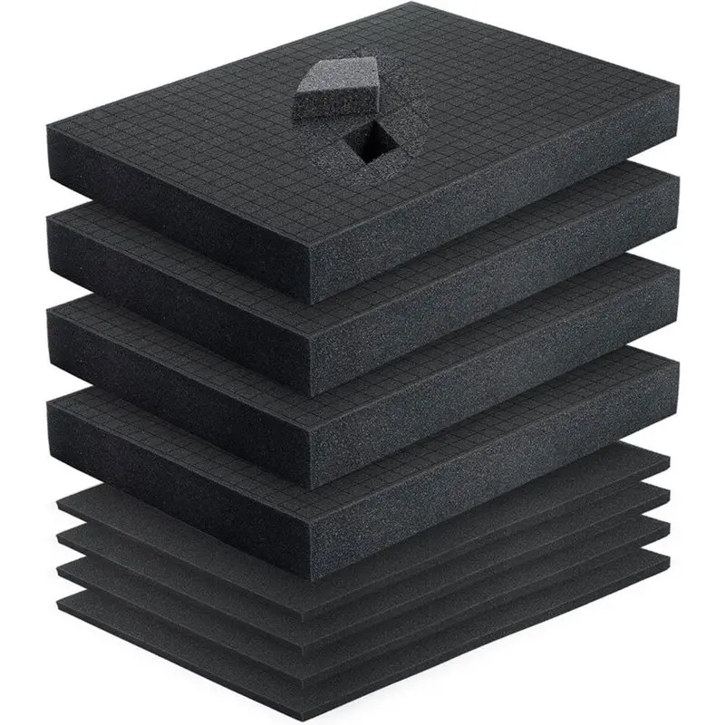 DTA4-8 Pcs Pick And Pluck Foam-16 X 12 X 2 &16 X 12 X 0.4 In Pick Apart Foam Padding Pre-Cube Sheets For Cases Storage