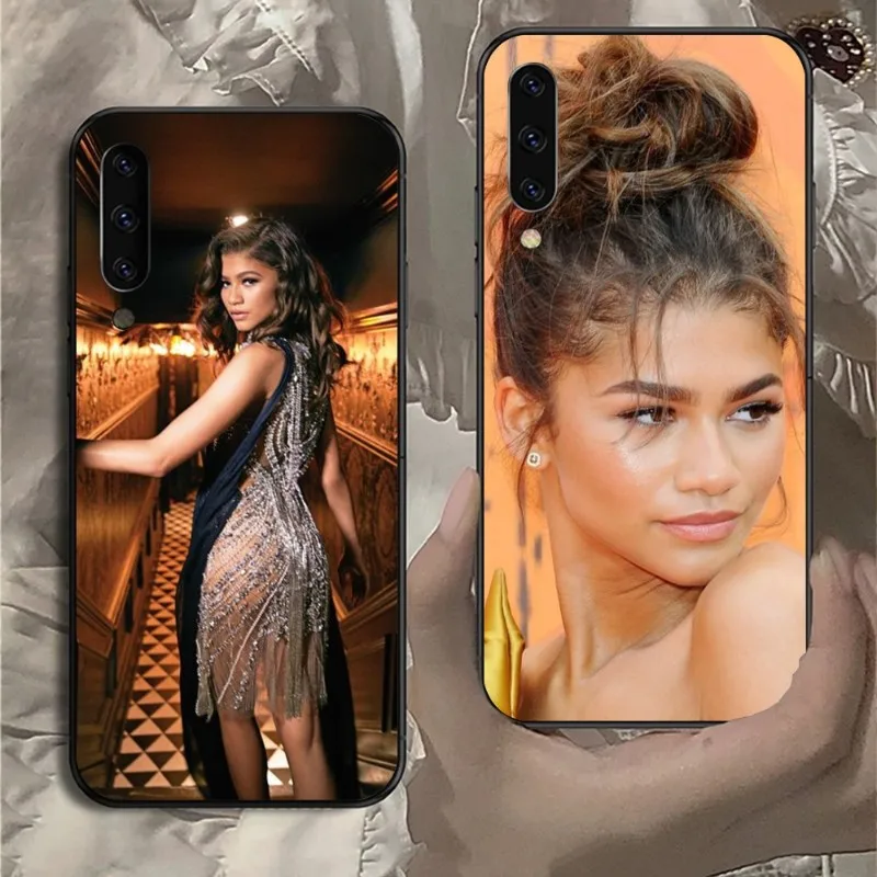 Fashion Zendaya Mobile Cell Phone Case for Samsung Note 9 10 20 Plus Pro Ultra J6 J5 J7 J8 Black Soft Phone Cover Funda