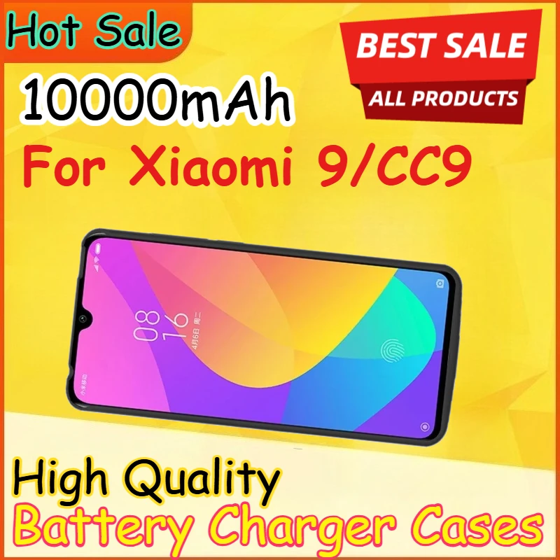 

10000mAh for Xiaomi 9 Xiaomi CC9 Battery Charger Cases Portable Charger Power Bank Case Mobile Phone Accessories