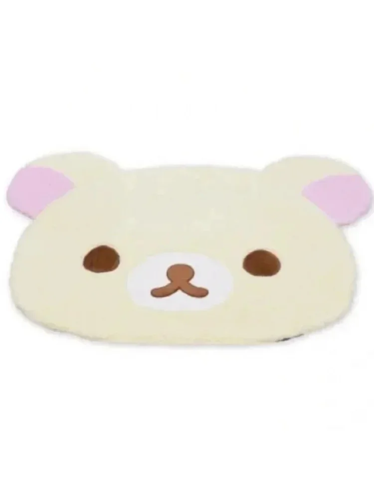 VIKAMA Rilakkuma Teppich in Bärenform, niedliche Korilakkuma-Plüsch-Bodenmatte für Schlafzimmer, Badezimmer, Kinderzimmer, Heimdekoration