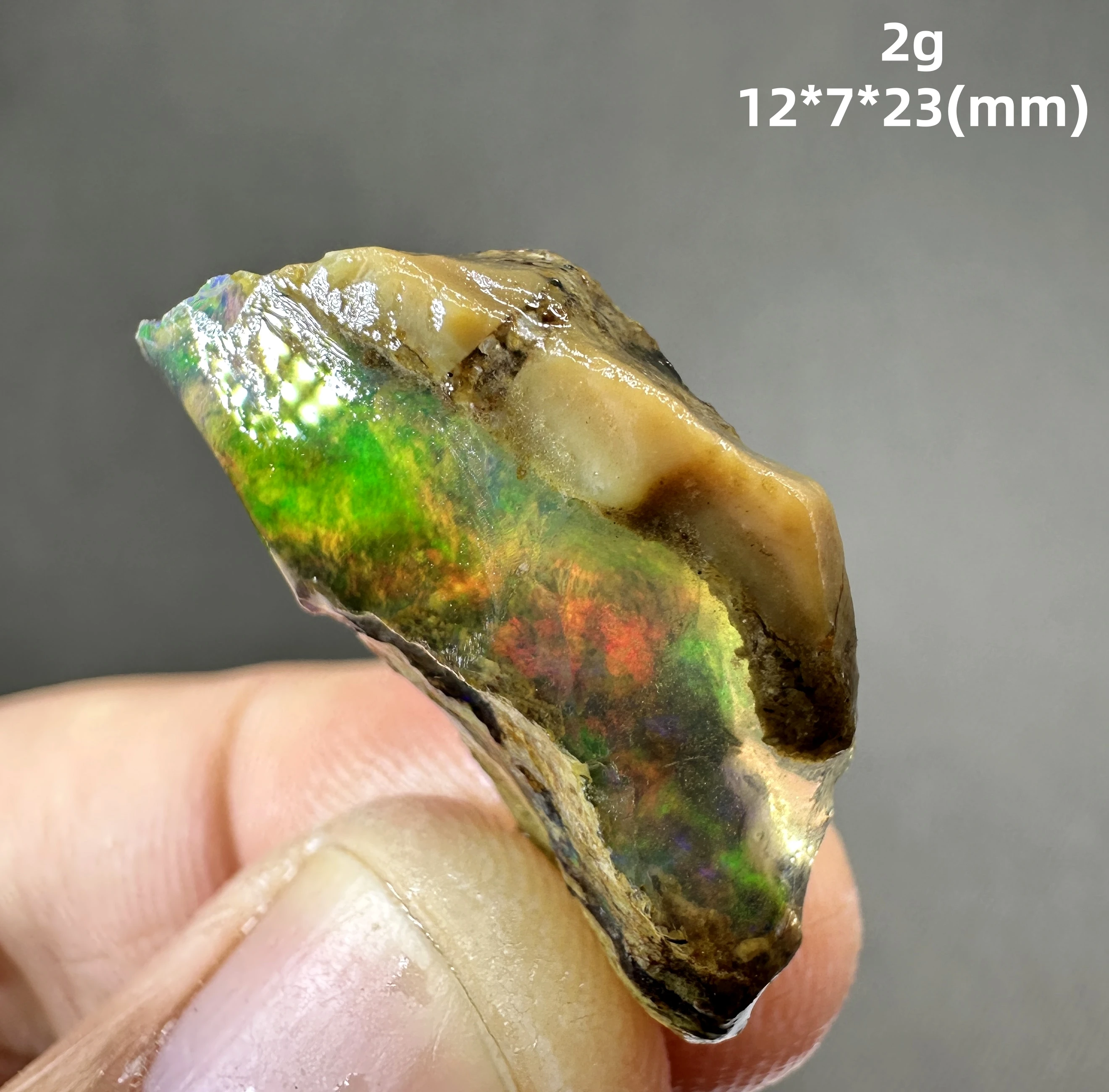

2 g Natural rare color Ethiopia water Opal gem mineral specimen + healing quartz crystals and stones rock gemstone