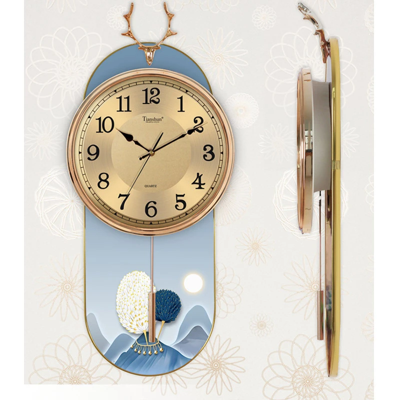 

Modern Light Luxury Clock Wall Clock Living Room Home Dining Hall Decorative Painting Wall Clock
