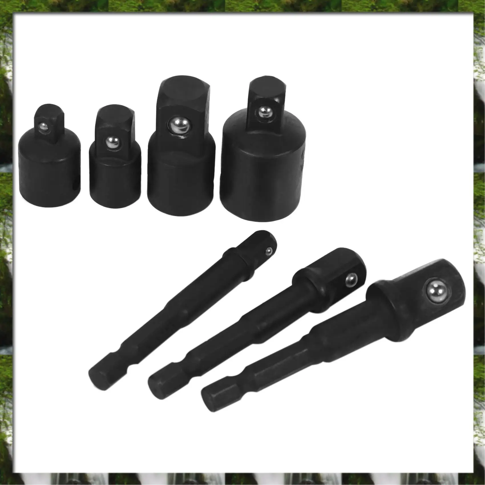 

The New 3Pcs Hexagon Space For Adaptor Socket Adaptor Socket Spanner 1/4", 1/2", 3/8 Socket Adapter And 4Pcs 1/4 To 3/8 X 3/8 To