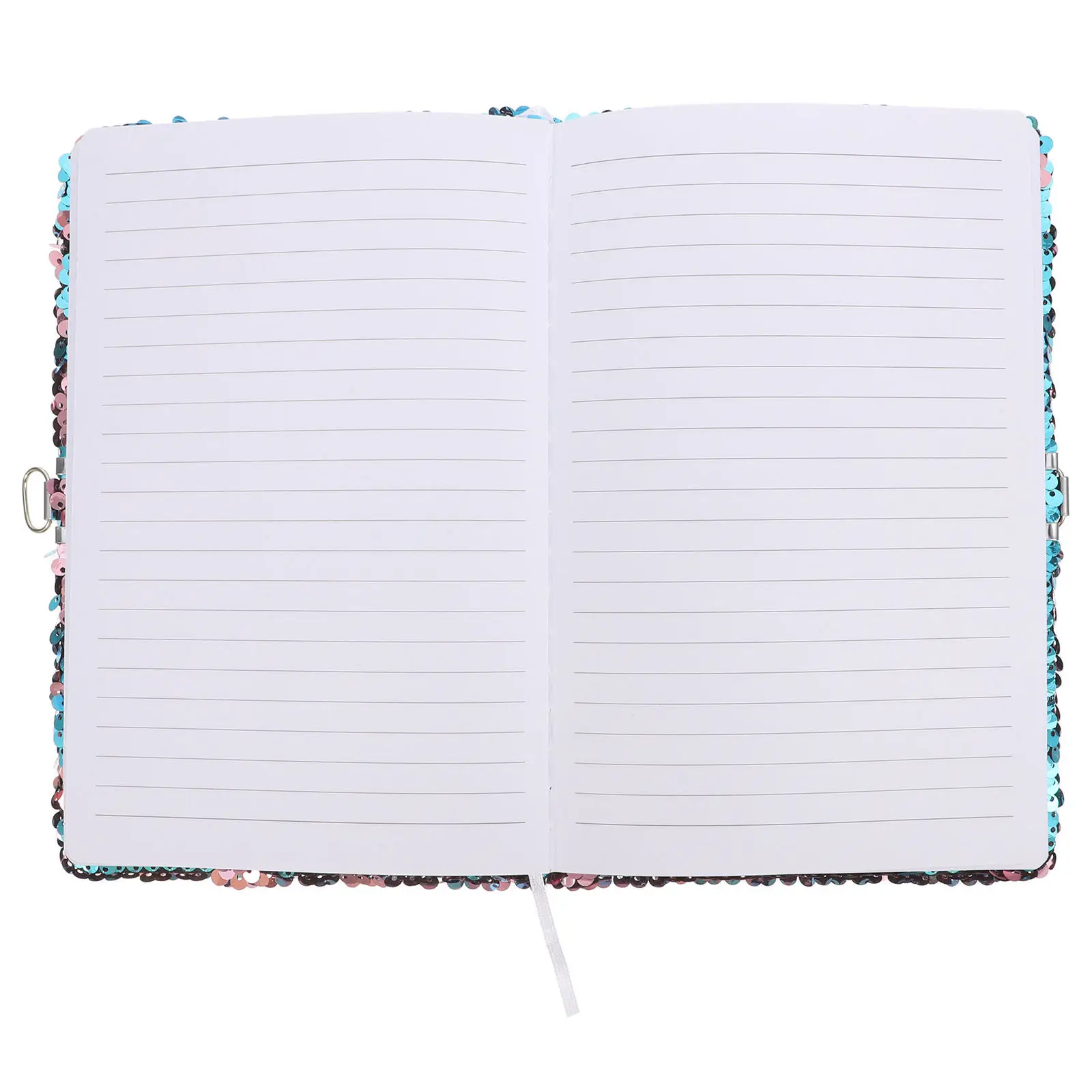

Shimmering Reversible Sequin Notebook with Lock Diary for Journal Doodle Book Secret Writing Travel Scrapbook